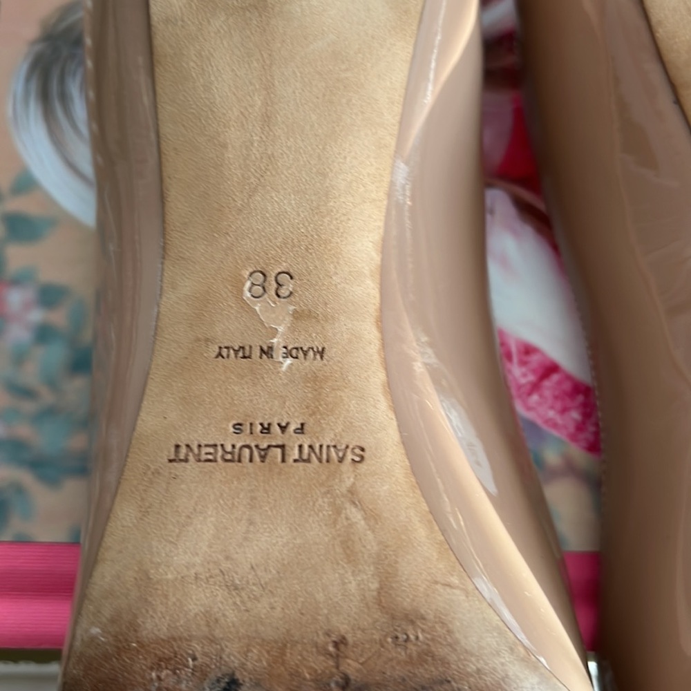 Saint Laurent Paris Nude Heels - Picture 7 of 9
